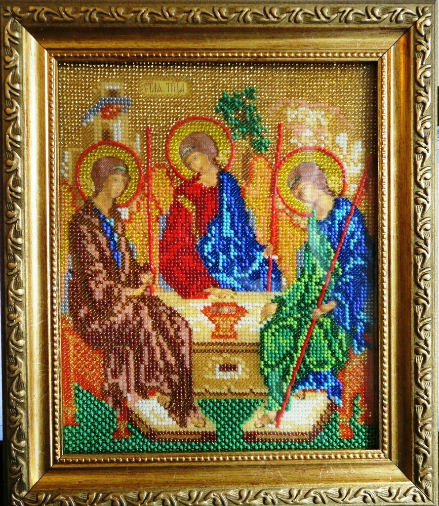 Embroidered icons - My, Beadwork, Icon, Religion, Handmade, Longpost