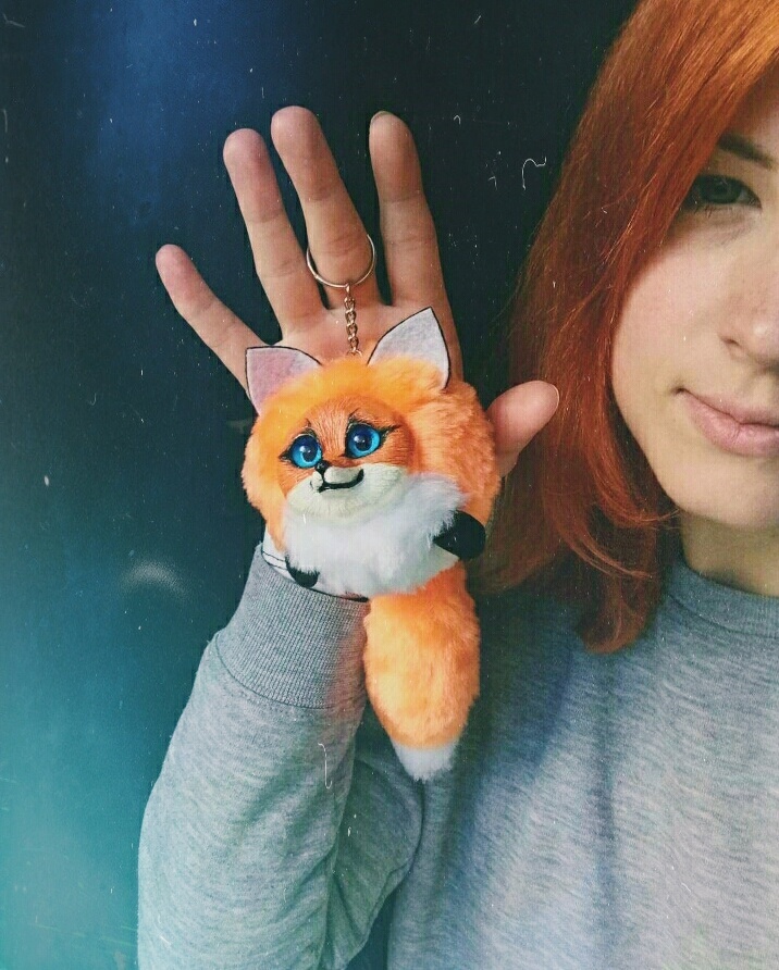 Made by sister - My, Handmade, Fox, Nyuhler, Longpost