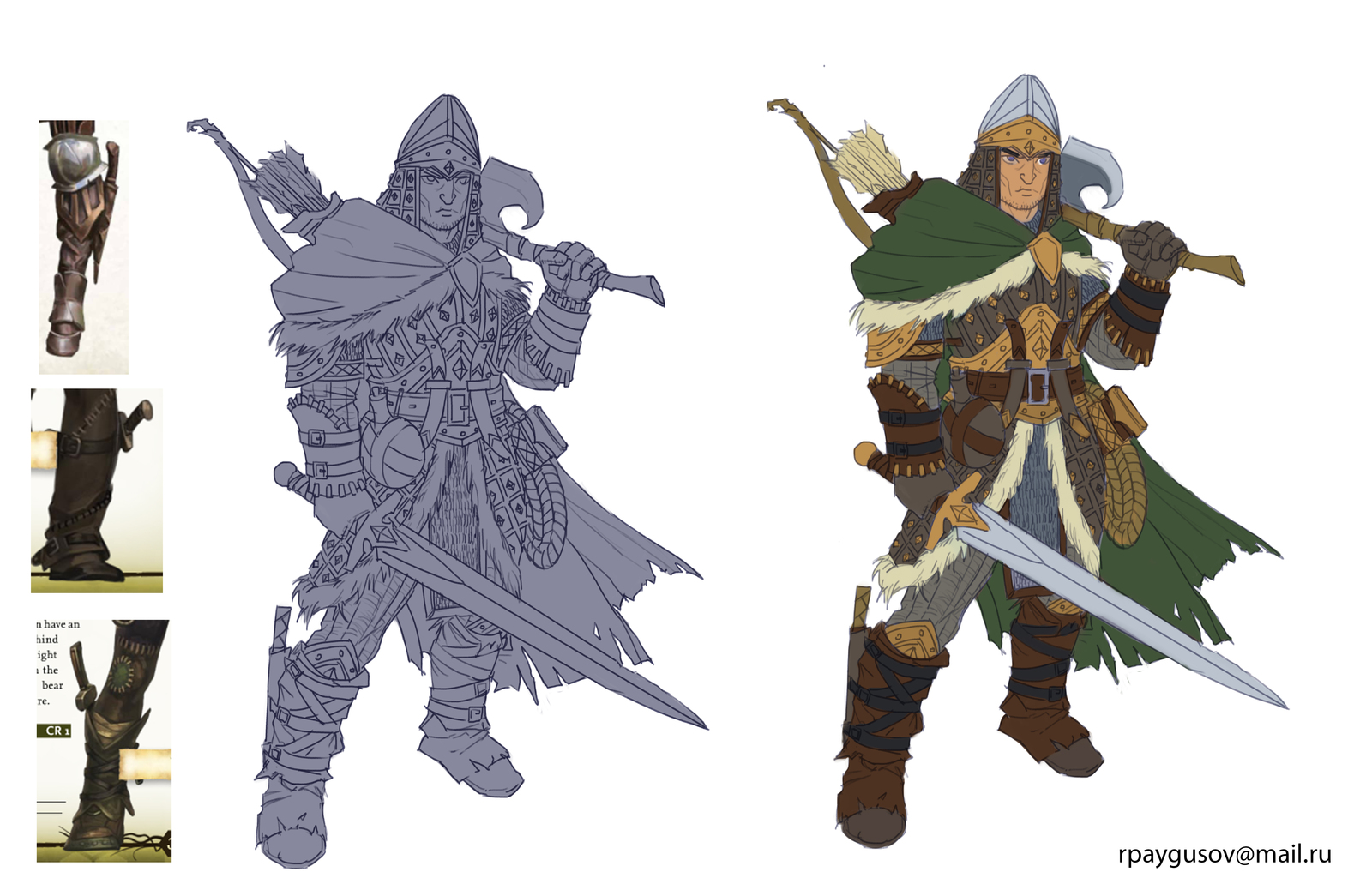 Warrior character - Моё, Воин, Pathfinder, Pathfinder RPG, Dungeons & Dragons, DeviantArt, Game Art, Арт