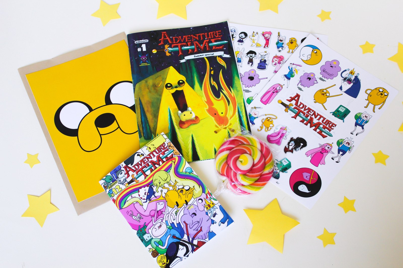 A gift for an Adventure Time lover! - My, Adventure Time, Jake, Bmo, Comics, Sweets, A cup, Presents, Longpost