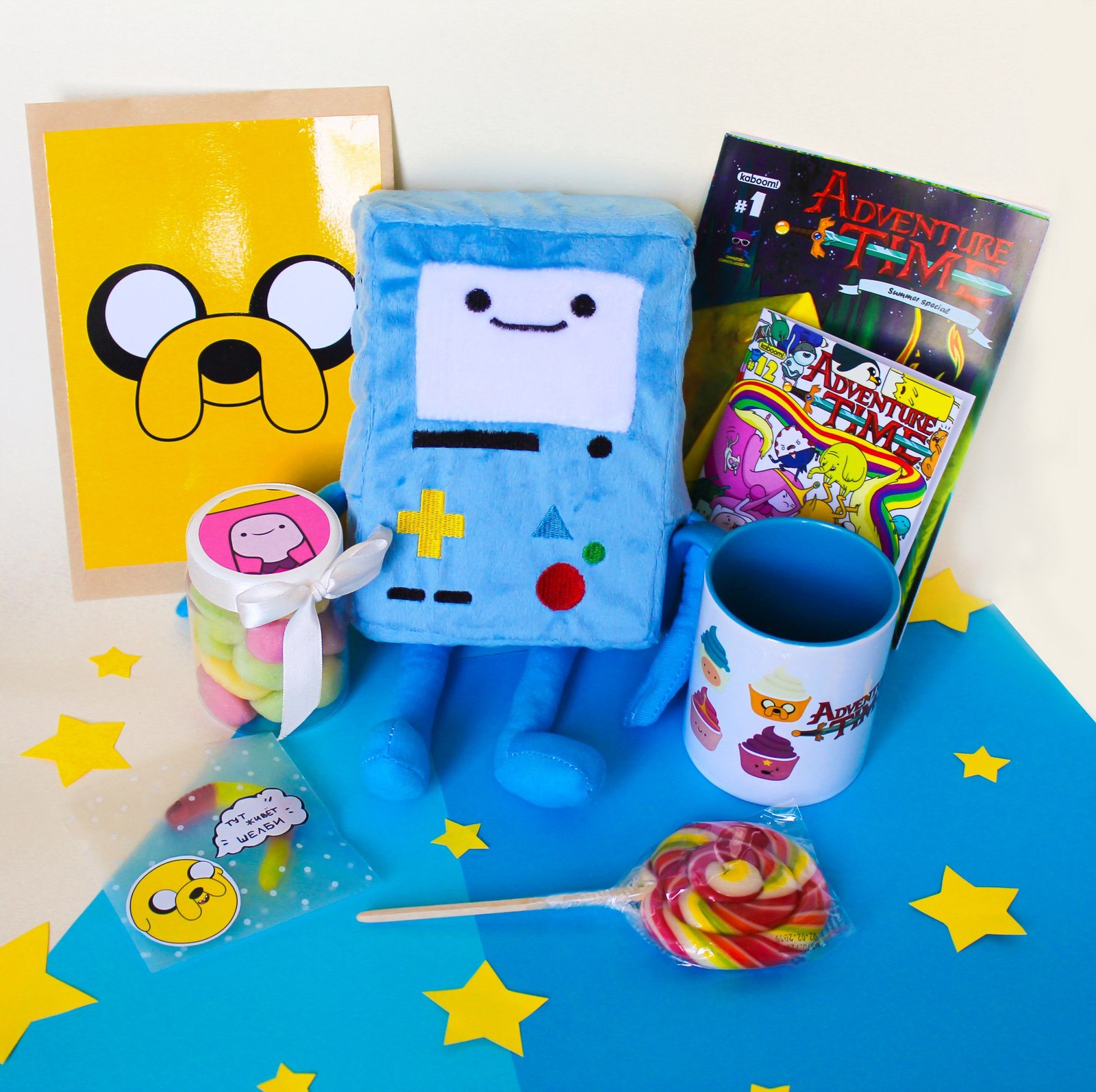 A gift for an Adventure Time lover! - My, Adventure Time, Jake, Bmo, Comics, Sweets, A cup, Presents, Longpost