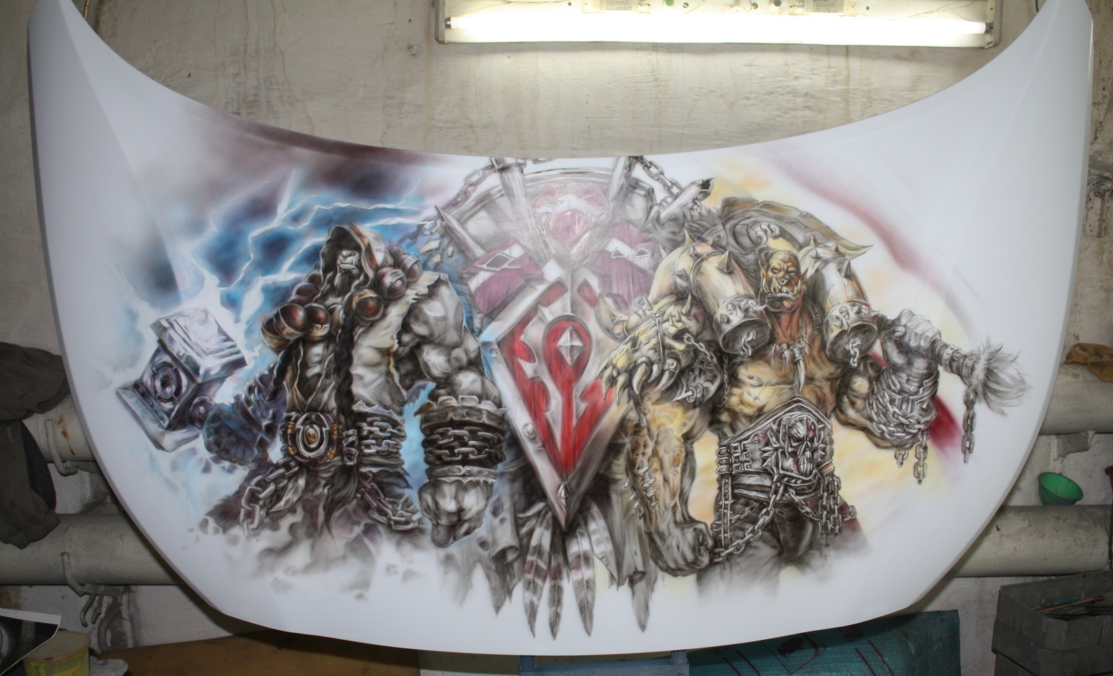 Airbrushing on the hood of the Kia Sid. - My, Airbrushing, , , Kia, , Kia Ceed, Tyumenaero, Longpost