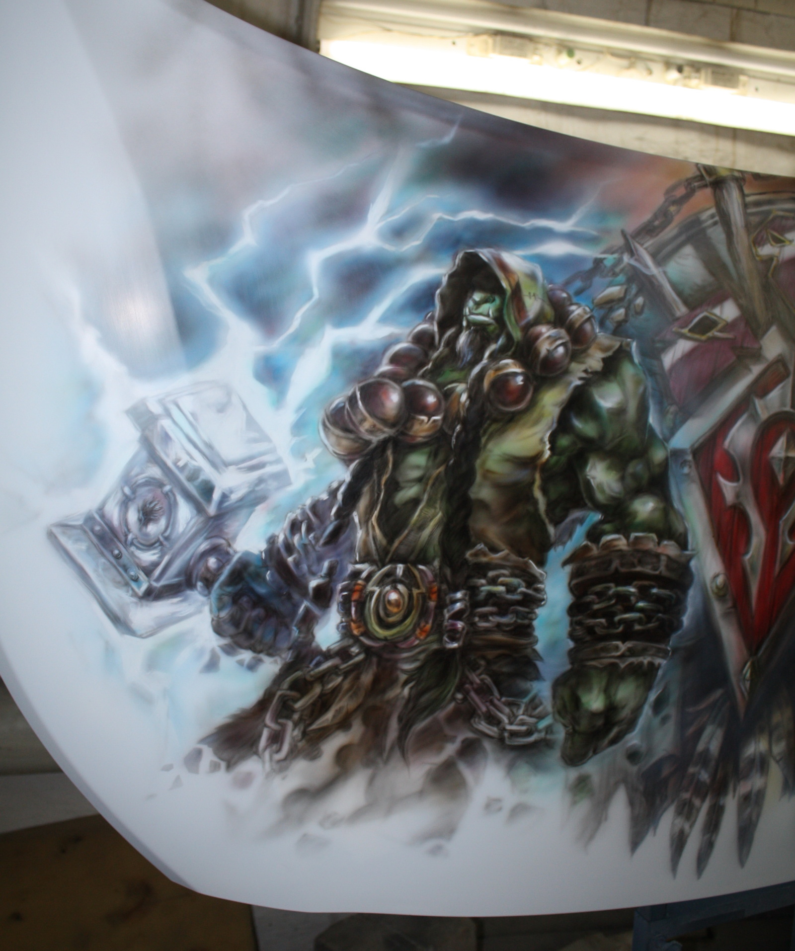 Airbrushing on the hood of the Kia Sid. - My, Airbrushing, , , Kia, , Kia Ceed, Tyumenaero, Longpost