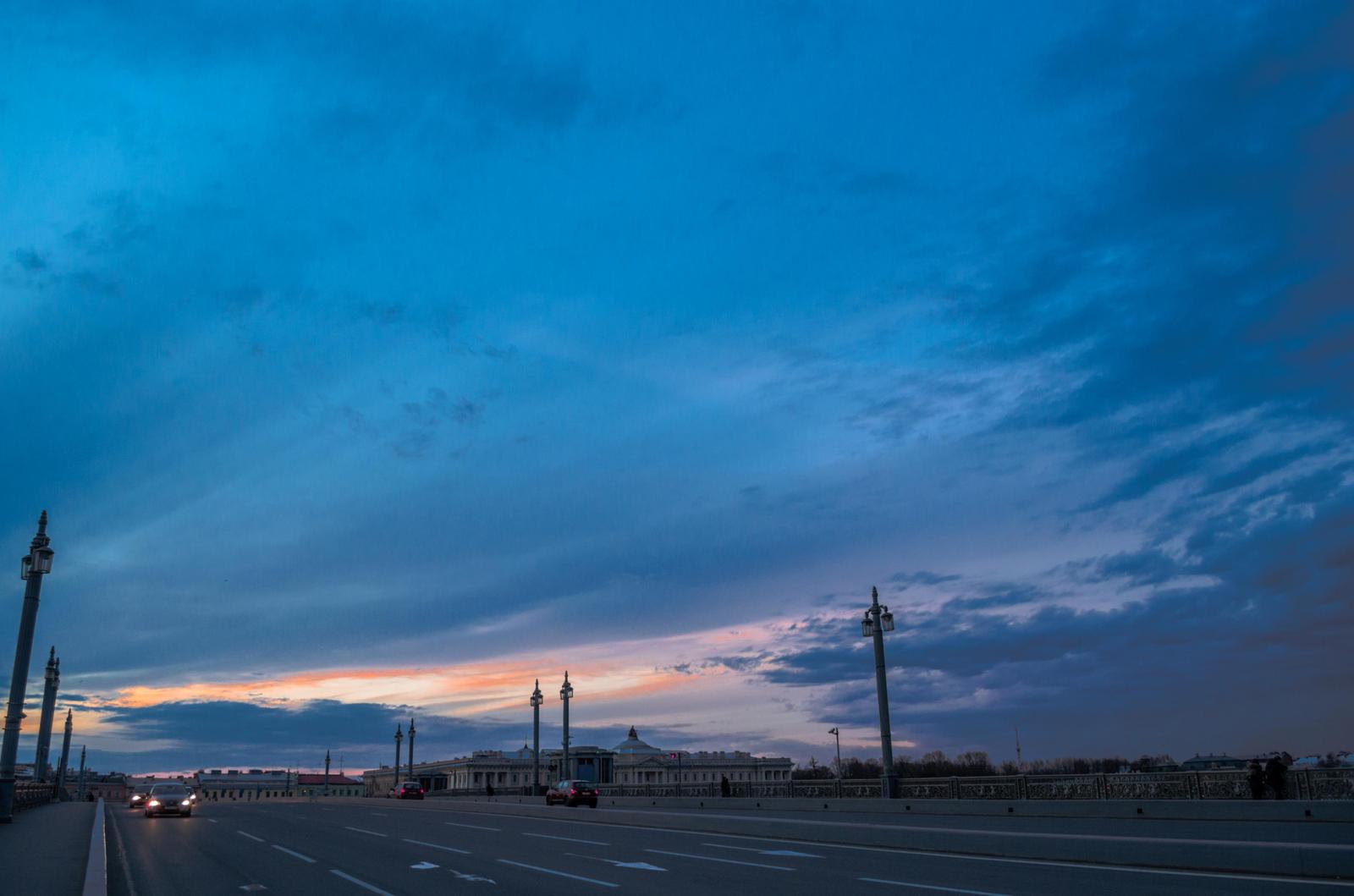 Petersburg sky - My, Saint Petersburg, Sunset, Sky, Embankment, The photo