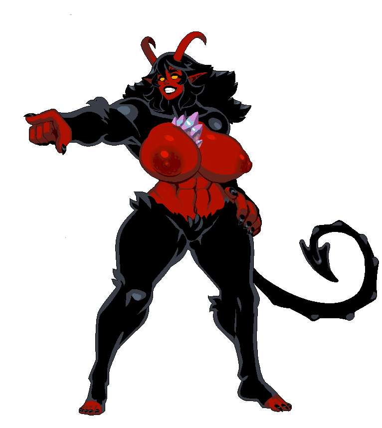 Demoness - NSFW, Cloud meadow, Pixel Art, Art, Strong girl, Sleep-Sleep, Monster girl, Demon, Demoness