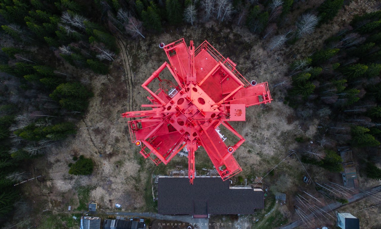 Sunset at the radio tower - My, Sunset, Radio tower, Quadcopter, , Карелия, Nature, The photo, Longpost