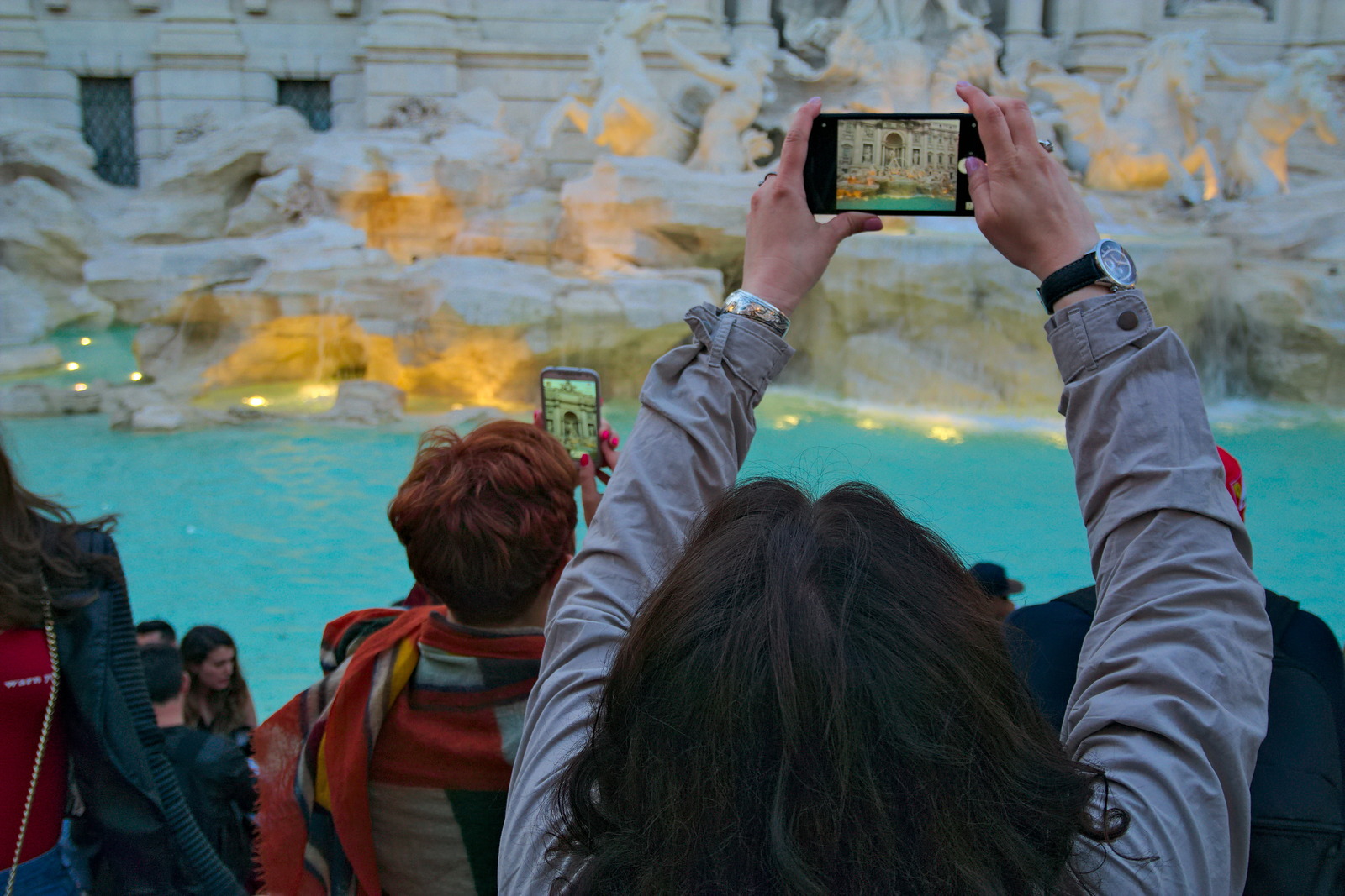 At the Trevi Fountain in Rome - My, Rome, Italy, Fountain, Trevi Fountain, The photo, Travels