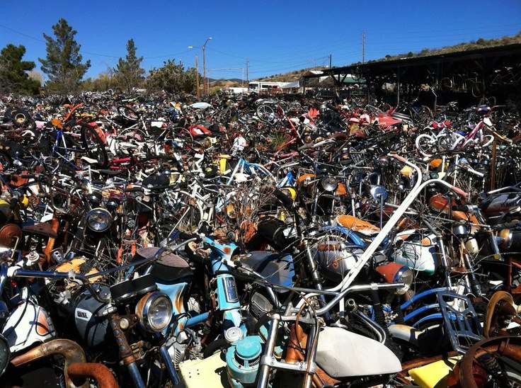 Motorcycle Cemetery (USA, Arizona). - Dump, Cemetery of Machinery, Motorcycles, USA, Arizona, Longpost, Moto