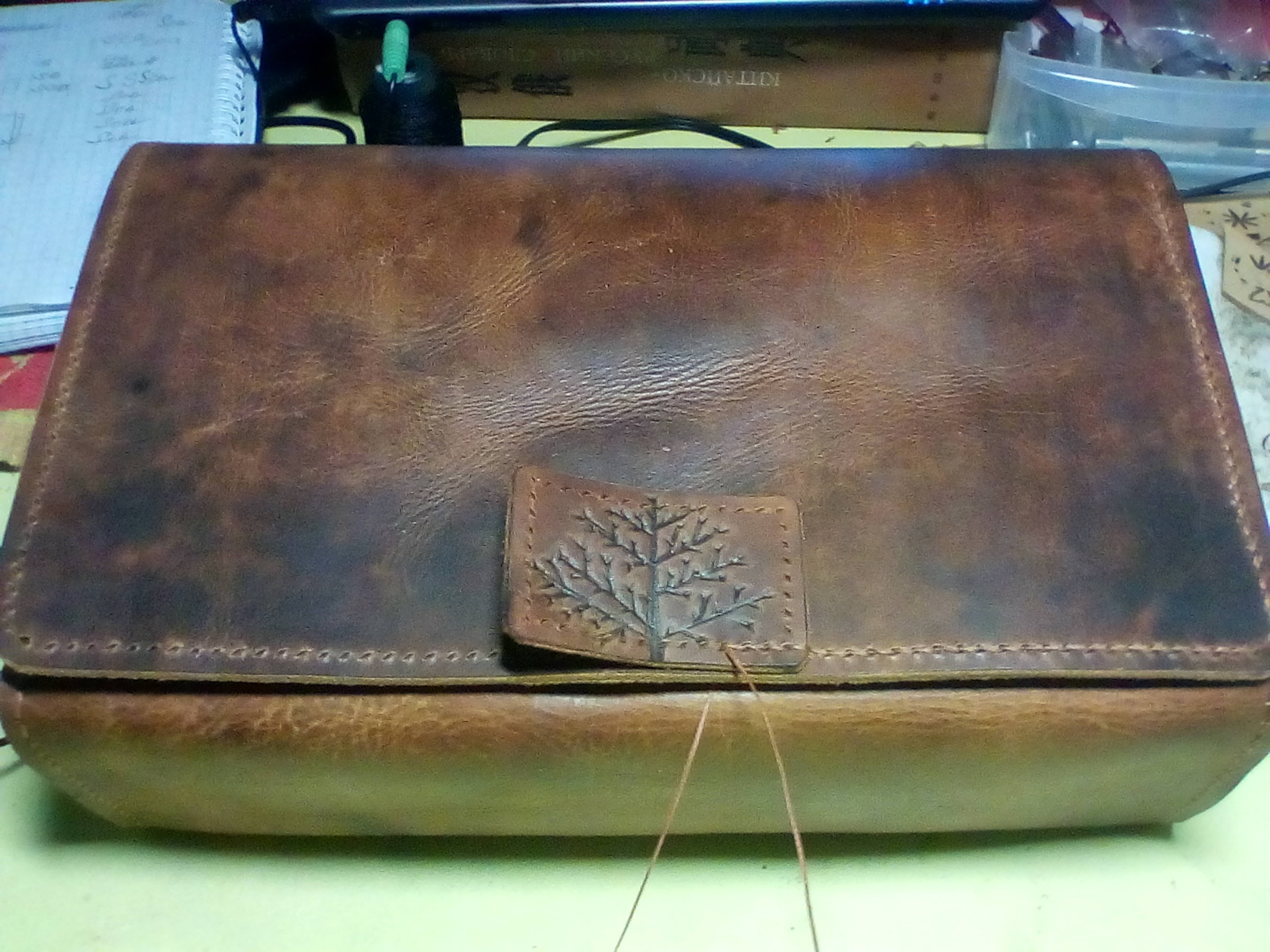 Leather bag - My, Leather products, With your own hands, Handmade, Longpost