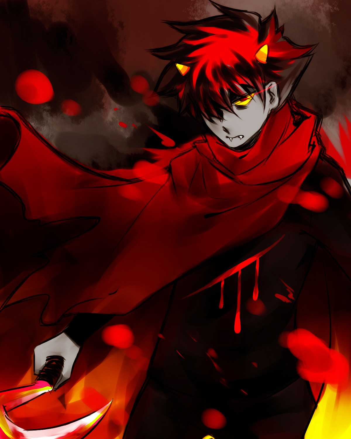 Dare you touch my friends? - Homestuck, DeviantArt, Арт, Karkat Vantas