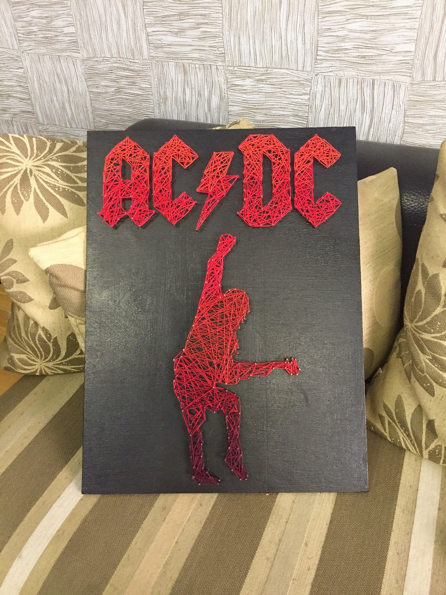 String art AC/DC - My, String Art, AC DC, Longpost