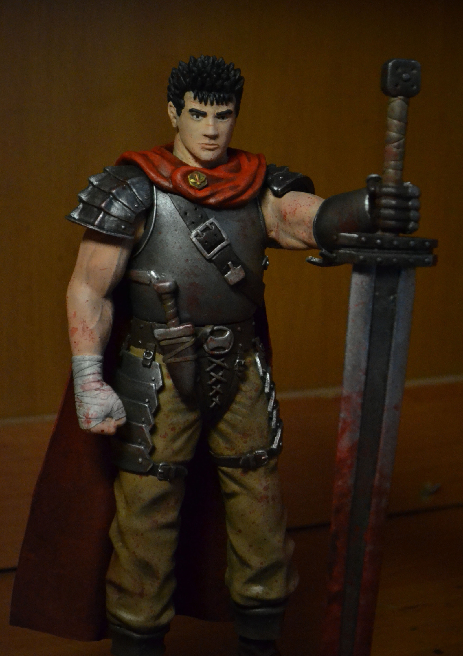 Guts Figurine (Berserk) - My, Polymer clay, Лепка, Berserk, Guts, Creation, Hobby, Longpost