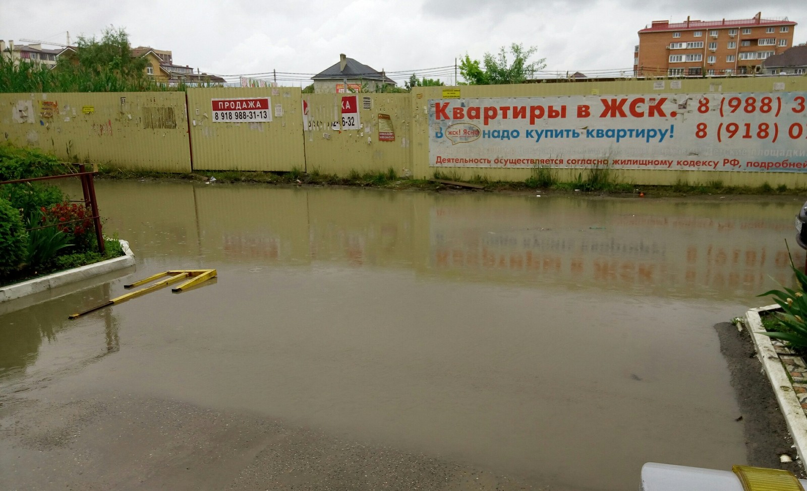 The main thing is stability. - My, Rain, Krasnodar, Stability, Flooding, Puddle, Longpost