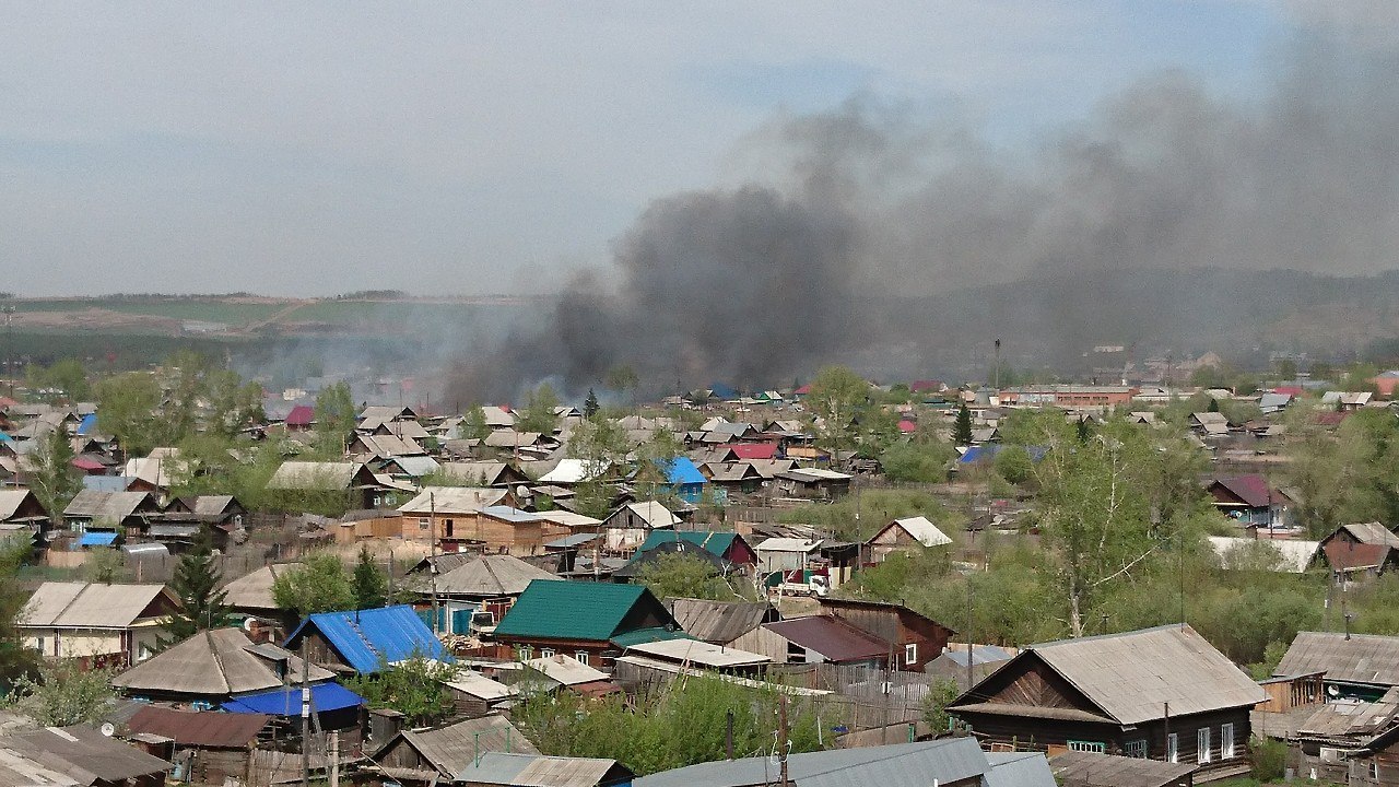 One shitty day in Kansk. Fires. - Kansk, Siberia, Fire, Video, Longpost