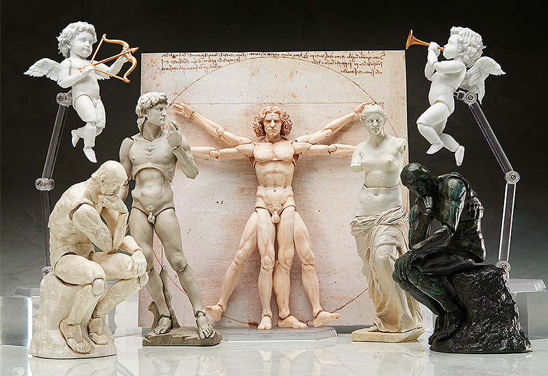 The Table Museum figurine series - Thinker, David, Vitruvian Man, Scream, Japan, Painting, Sculpture, Longpost