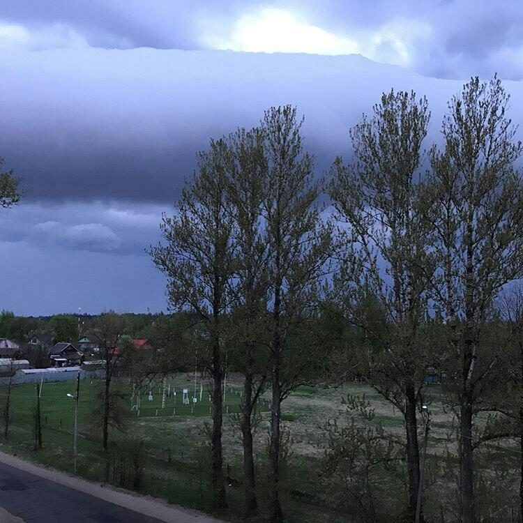 Cloud-roll in Borovichi - Russia, Novgorod region, The nature of Russia, Borovichi, Clouds