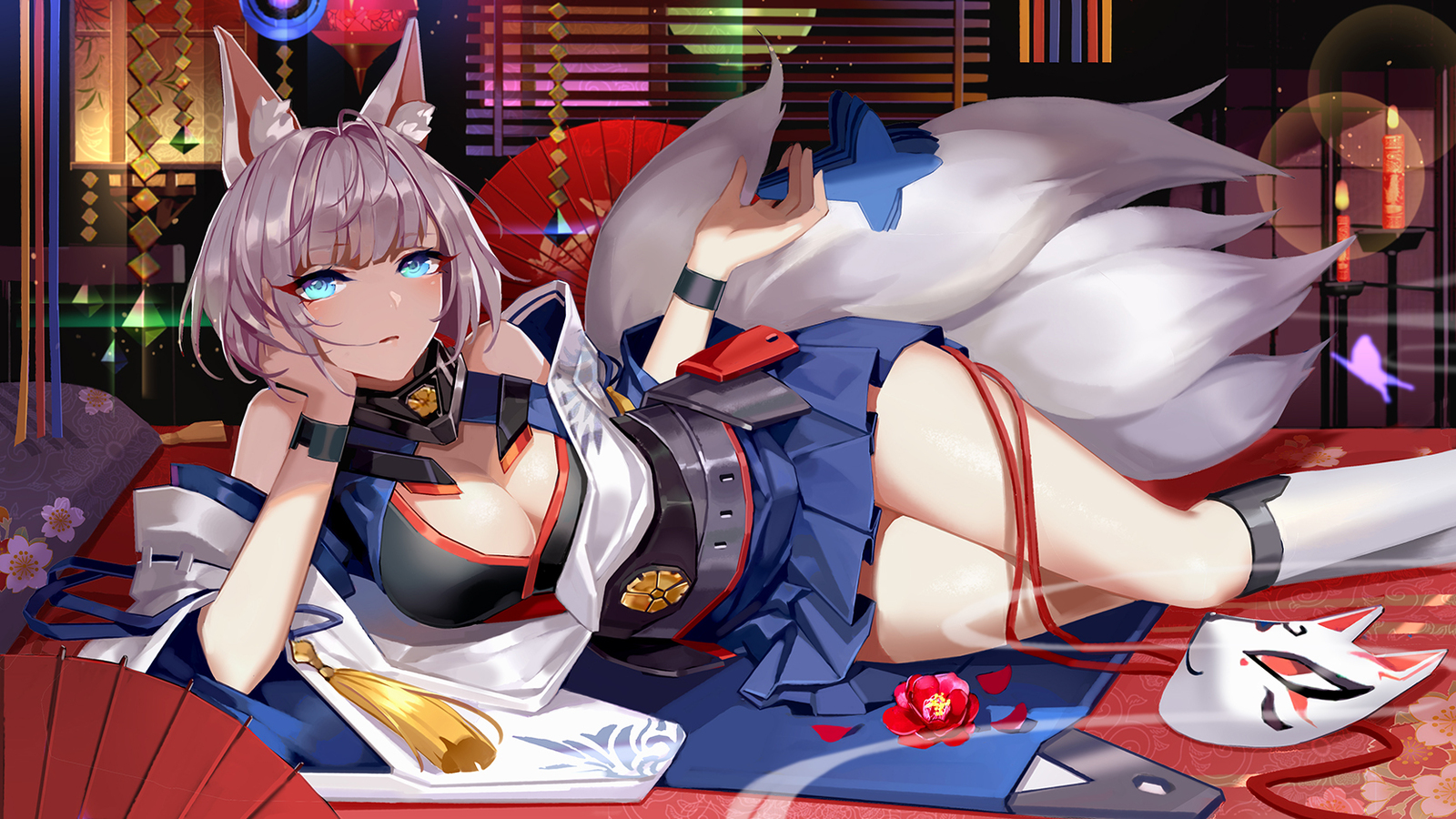 Anime Art - Anime art, Anime, Azur lane, Kaga, Kitsune