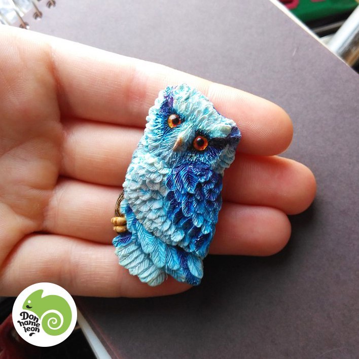 Friday owls - My, Needlework with process, Owl, Polymer clay, Handmade, Milota, Longpost