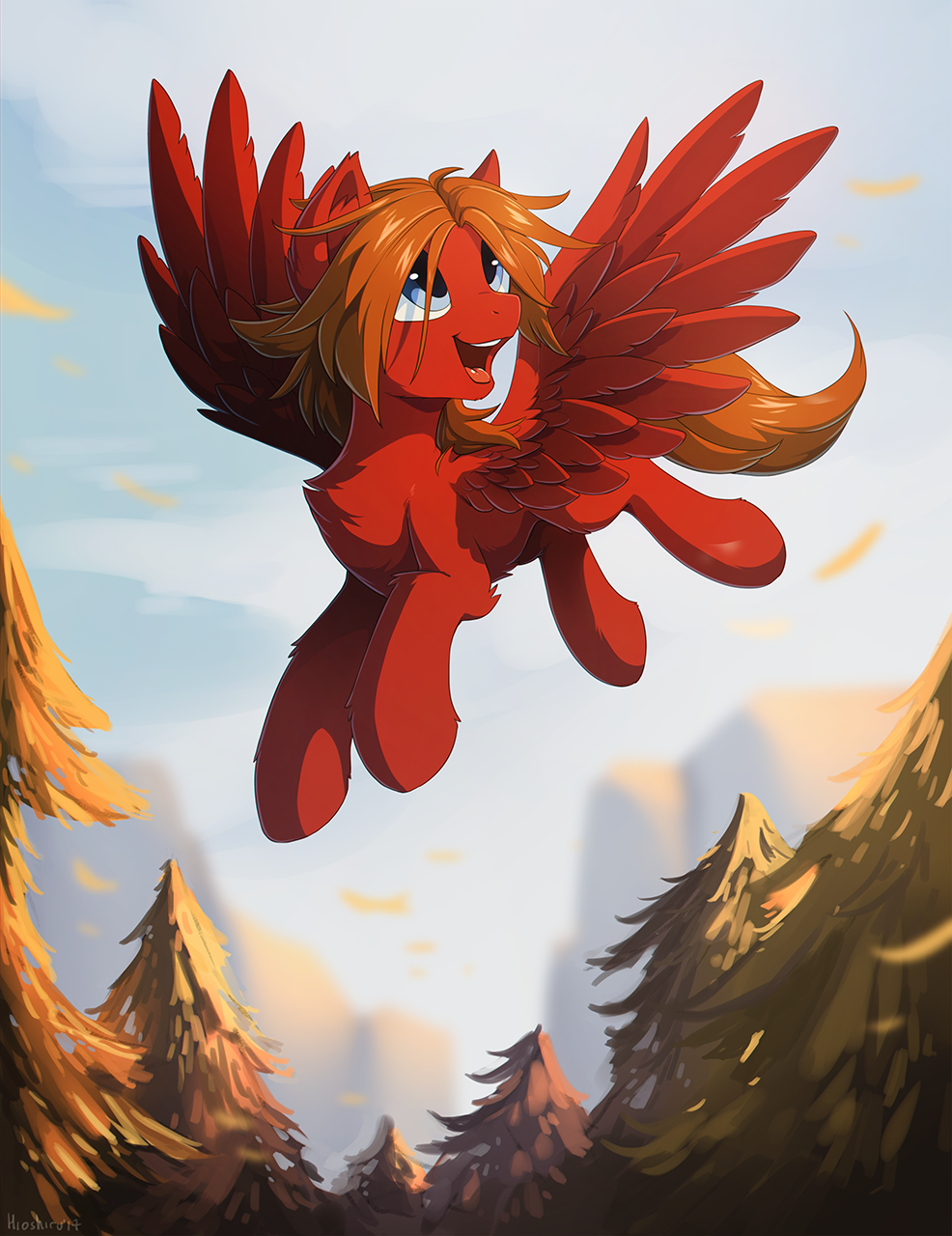 Flying - My Little Pony, Original Character, Hioshiru, Пегас