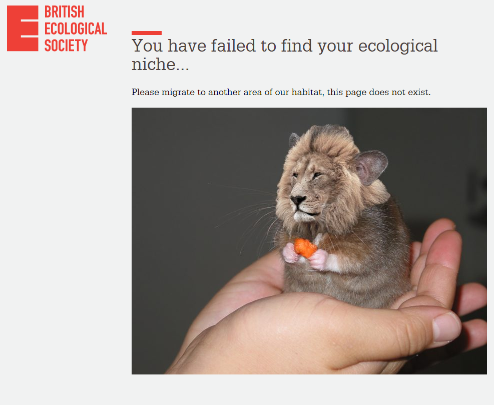 You failed to find your ecological niche... - Ecologists, Error 404, Humor, The science