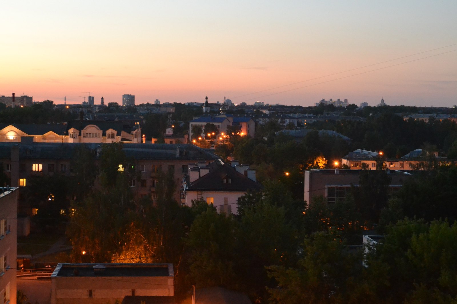 Photo from the window of the hostel, Minsk - My, The photo, Minsk, Sky