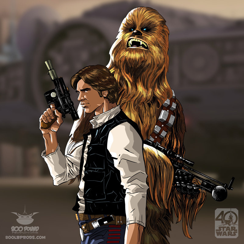 KinoArt: To the 40th anniversary of Star Wars - Star Wars, Art, Kinoart, Fan art, Exitus, Han Solo, Darth vader, Longpost