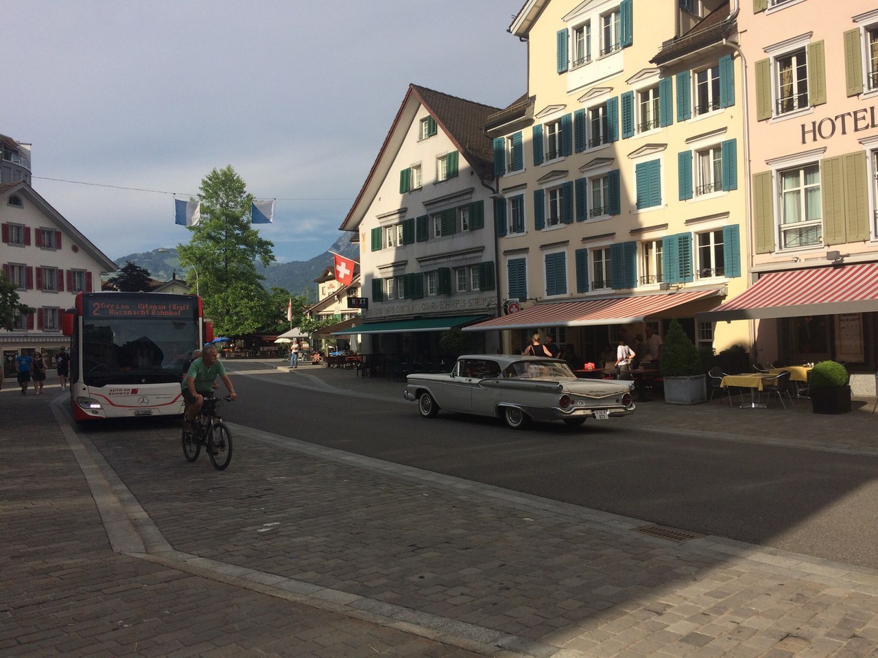 May in Switzerland - My, Switzerland, Retro car, Nature, beauty, Motorists, Europe, Longpost