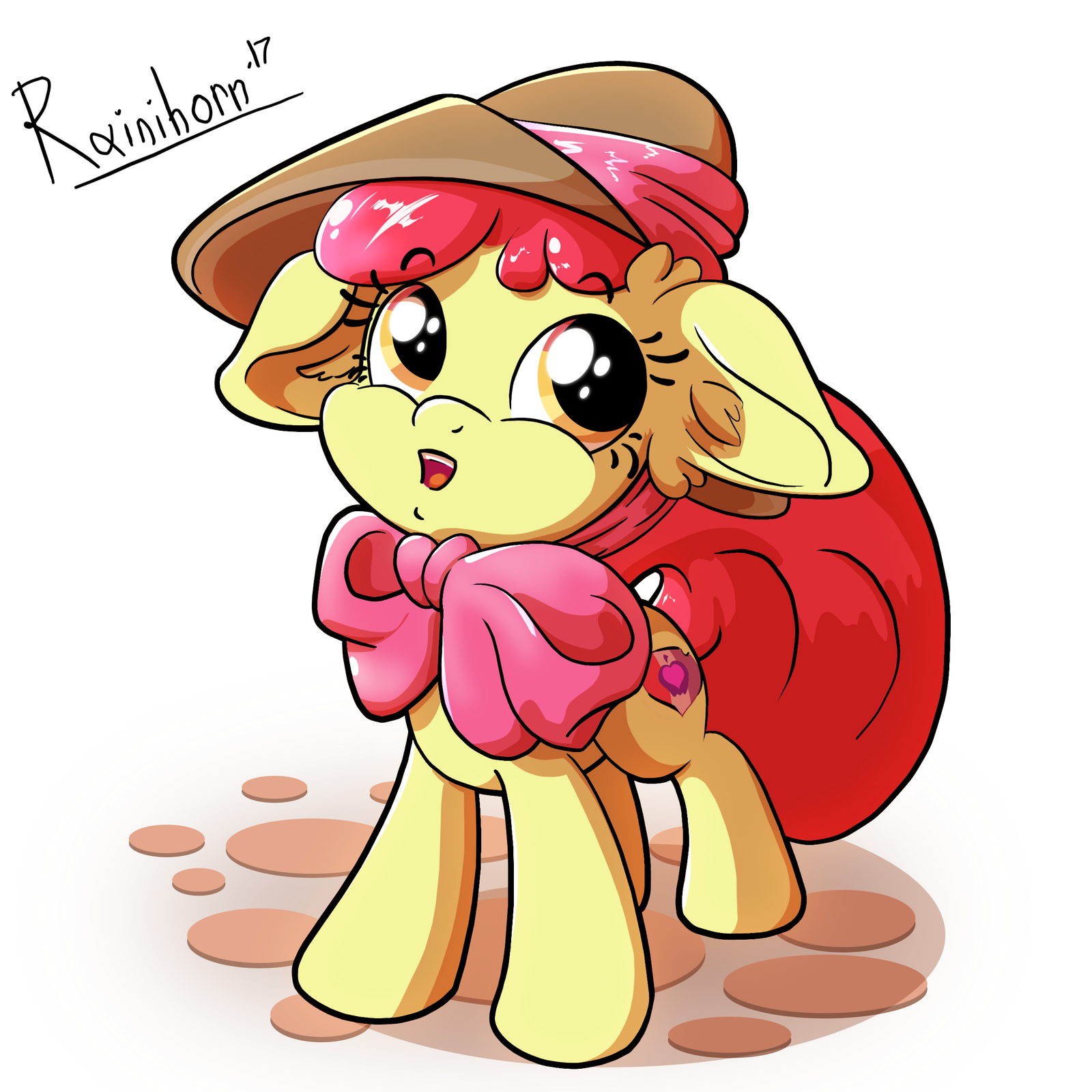 Apple Bloom in a hat - Rainihorn, My little pony, Applebloom