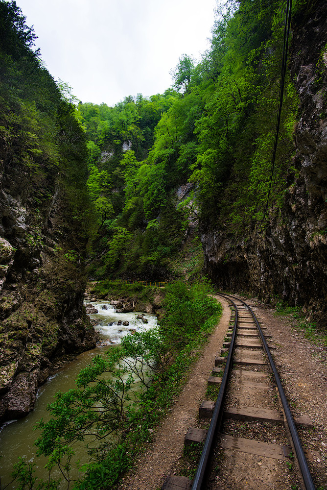 Narrow gauge railway in the Guam Gorge - My, Gorge, Guam gorge, Narrow gauge, , Longpost