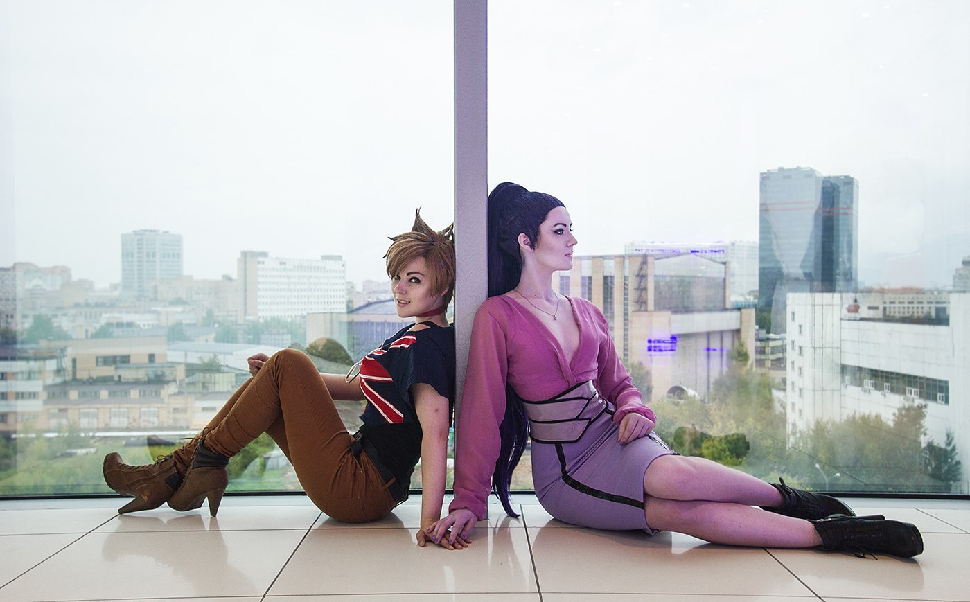 Tracer and widowmaker casual cosplay - Blizzard, Overwatch, Tracer, Widowmaker, Casual, Adamae, Oniksiya sofinikum, Длиннопост