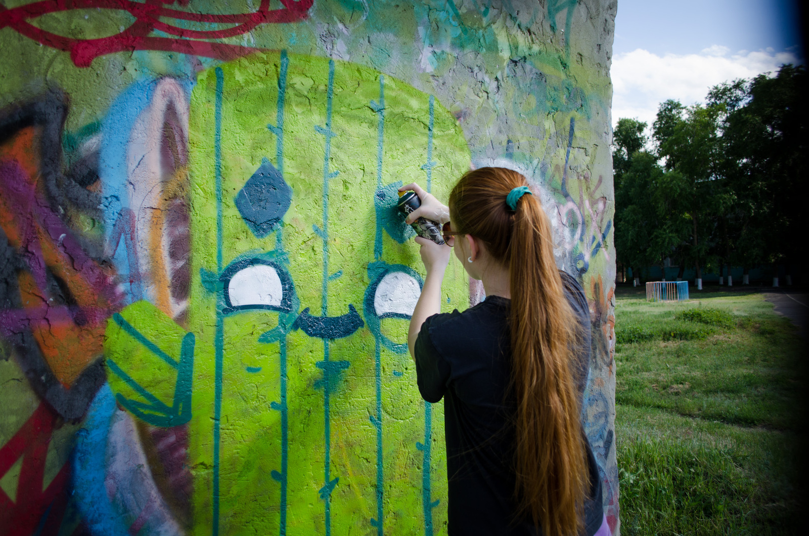 Cuddling Cactus - Street art, Graffiti, Artist, , Cactus, Longpost