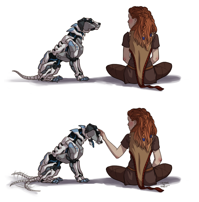 Mini comic. - Horizon zero dawn, Aloy, Dog, Games, Comics, Longpost, Eloy