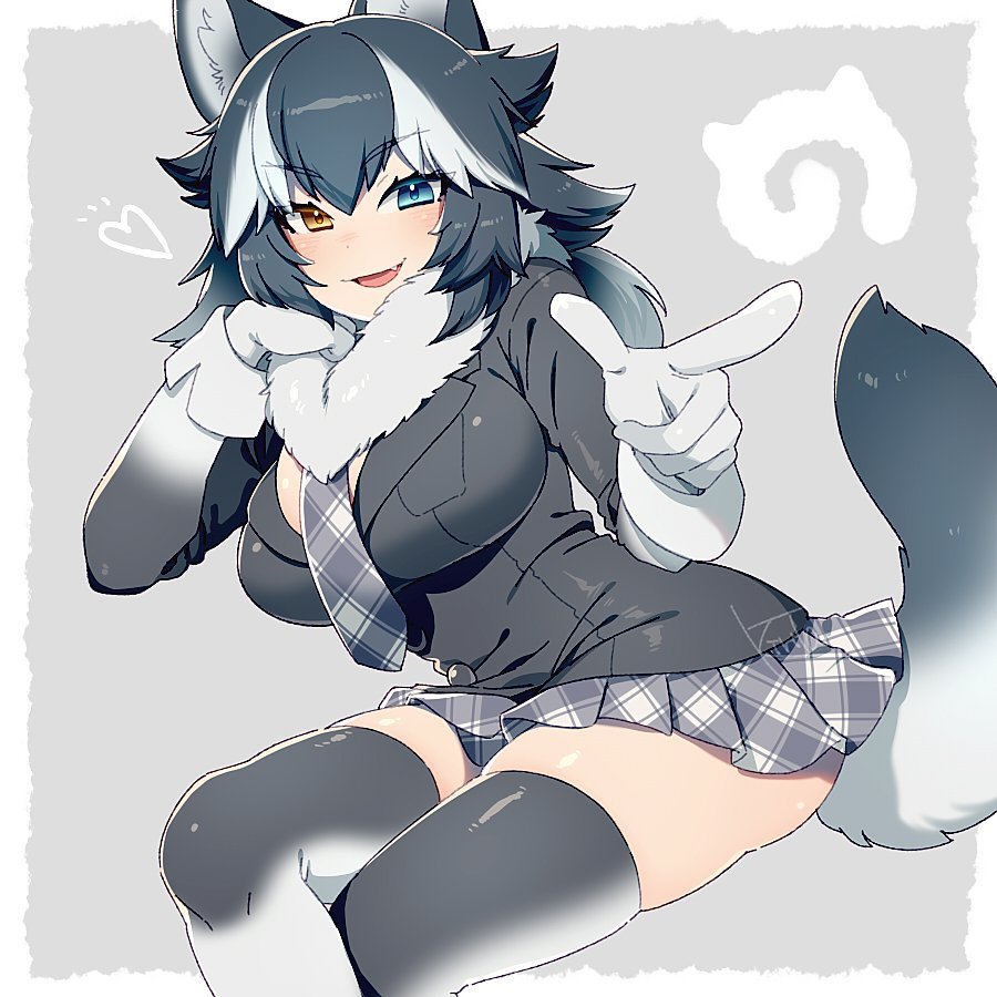 I saw several arts with her here, I decided to share some of my own. I even registered on peekaboo for this) - Anime art, Grey Wolf, Longpost