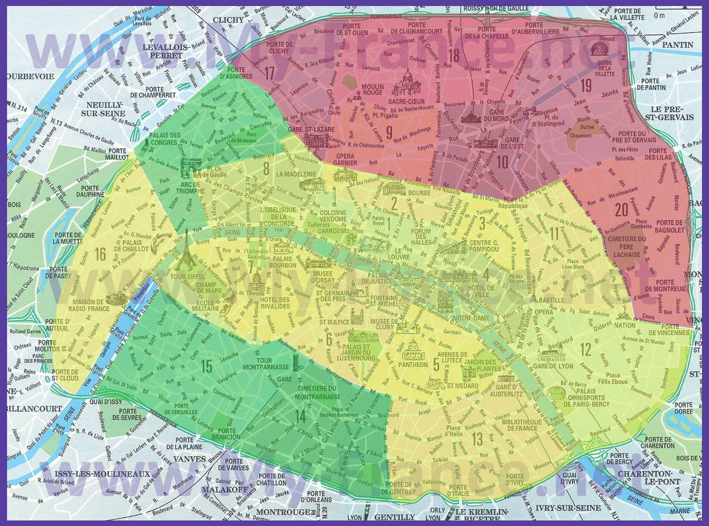 Paris stamps. Part 1. Districts-quarters, residential areas ... - My, Travels, Vacation, France, Paris, Longpost