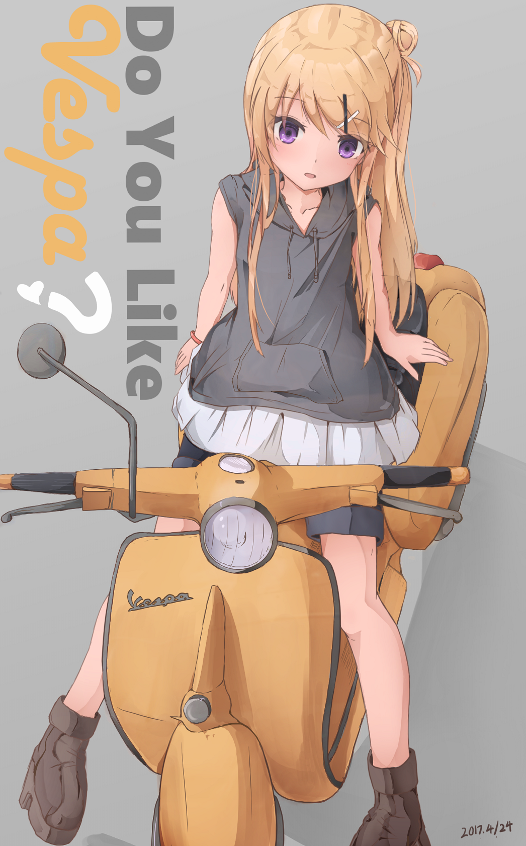 Do You Like Vespa? - Vespa, Скутер, Kinmosa, Kujou karen, Аниме, Anime Art