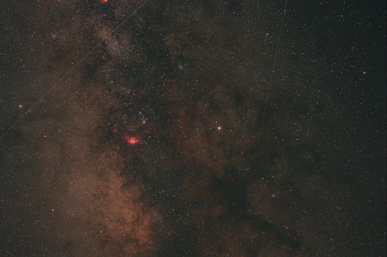 Nebulae: Lagoon and Trifid - My, Astrophoto, Vladivostok, Primorsky Krai, Дальний Восток, Milky Way, Night, Nebula