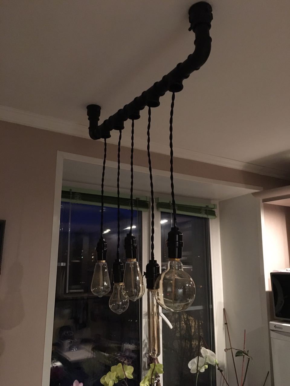 When a girl has nothing to do - My, Chandelier, Handmade, Retro, Loft, Longpost