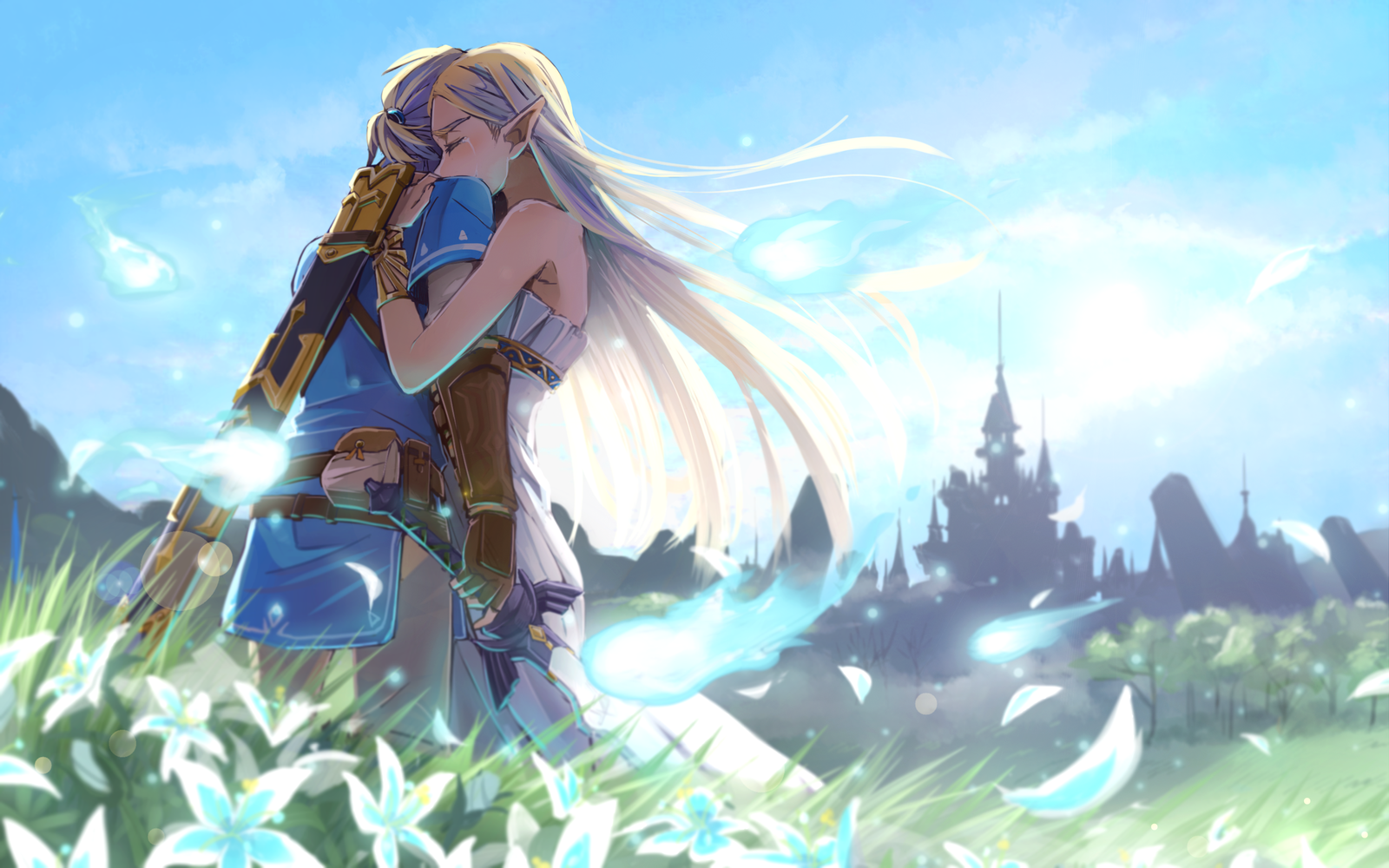 The legend of Zelda - The Legend of Zelda, Link, Princess Zelda, Anime Art, Аниме, Арт