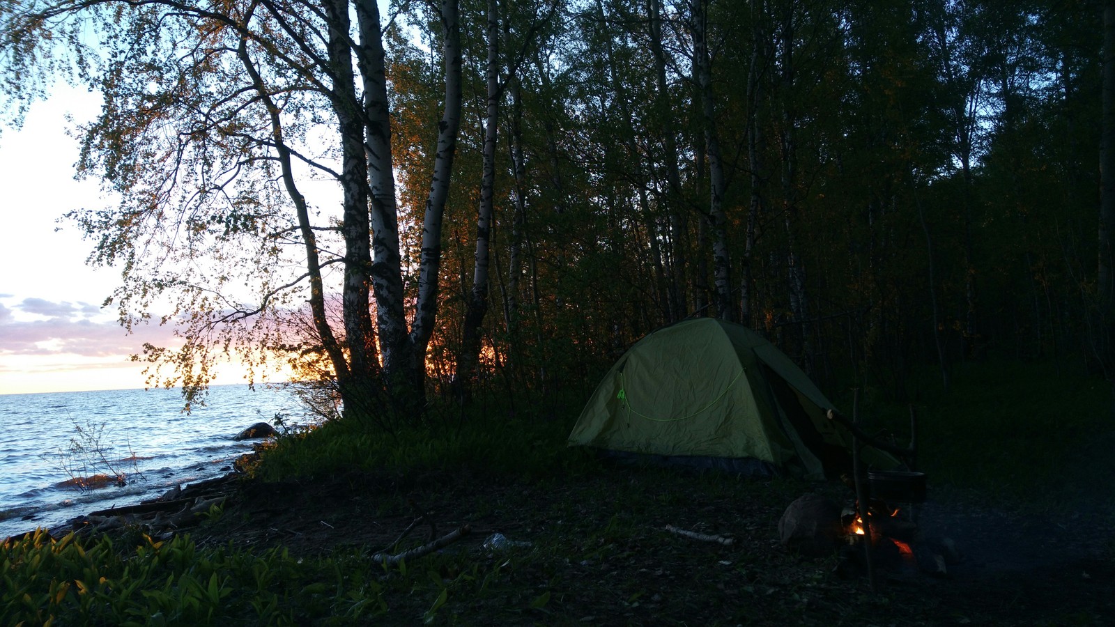 Rybinsk reservoir (hike) - My, Hike, Travels, Camping, Nature, The photo, Longpost, beauty of nature, Sunset