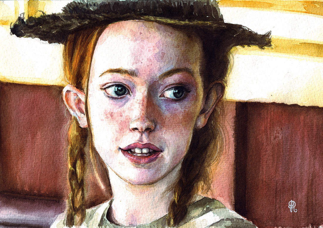 Anne with an E - My, Watercolor, Portrait, Drawing, Redheads