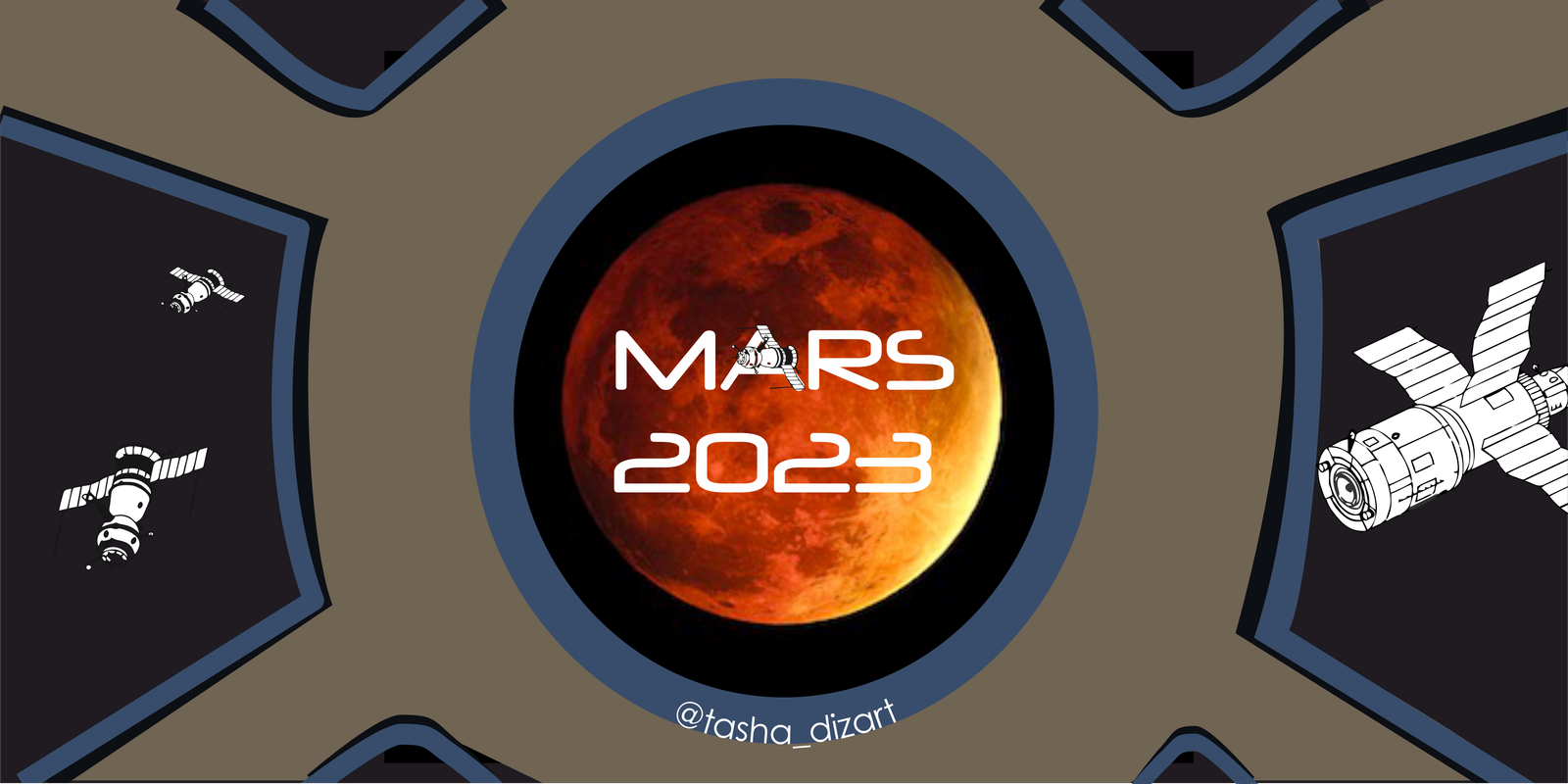 Who will fly to Mars in 2023? - My, Mars, Space, 2023, Satellite, Expedition to mars, Porthole, Illustrations, Computer graphics, Satellites