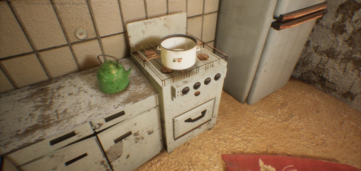 USSR style kitchen - My, Unreal Engine 4, the USSR, Kitchen, 3D, Blender, Lamp character, 3D modeling, Render, Longpost