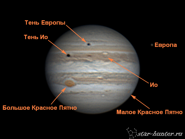 Две тени на Юпитере, 29 мая 2017 года. - Моё, Юпитер, Астрофото, Астрономия, Космос, Starhunter, Краснодарбалкон, Гифка, Планета, Длиннопост, Анападвор