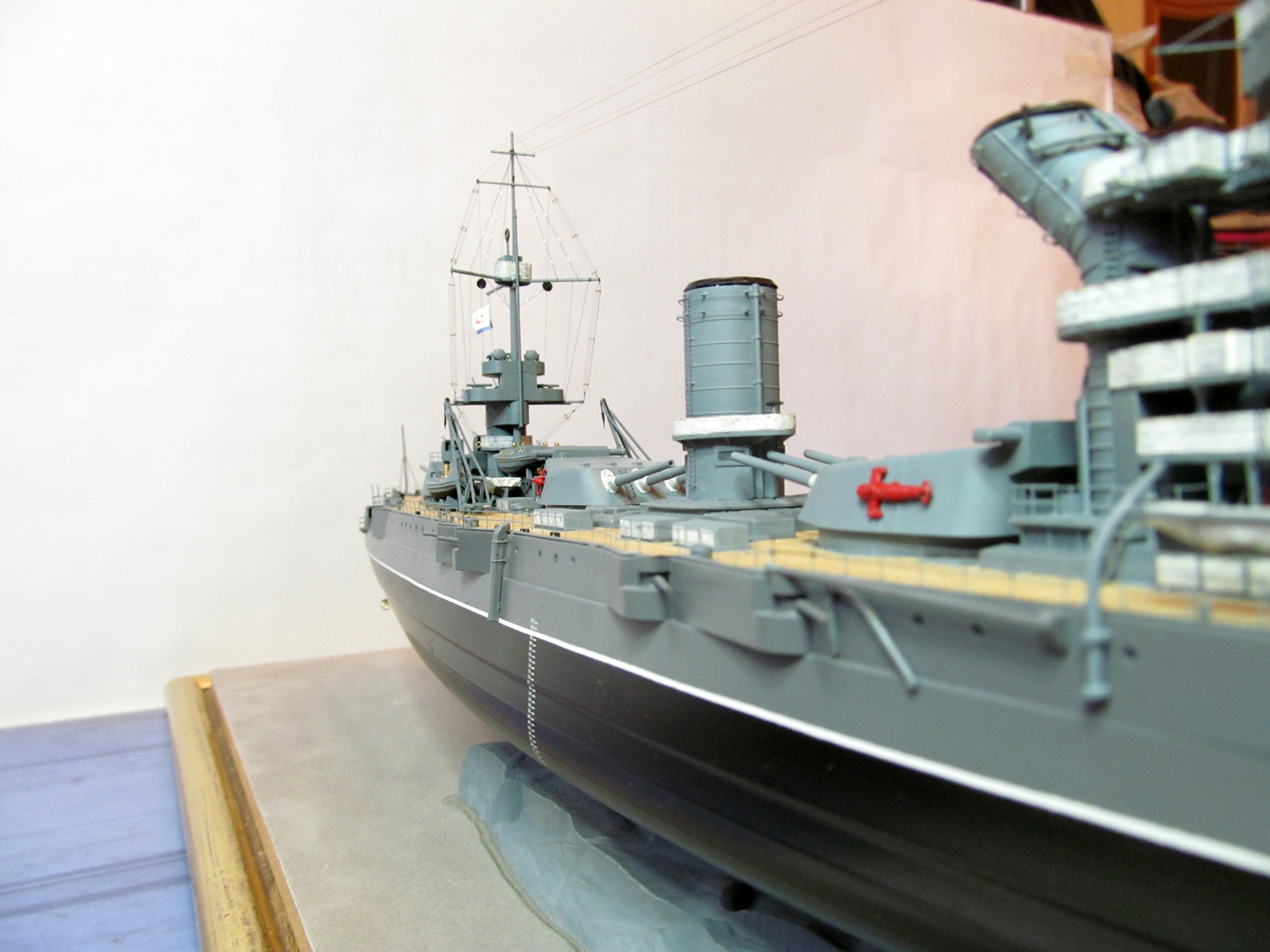 Battleship Marat, 1941, Star, scale 1/350 - My, My, Models, Ship, Battleship, With your own hands, Longpost, Marat