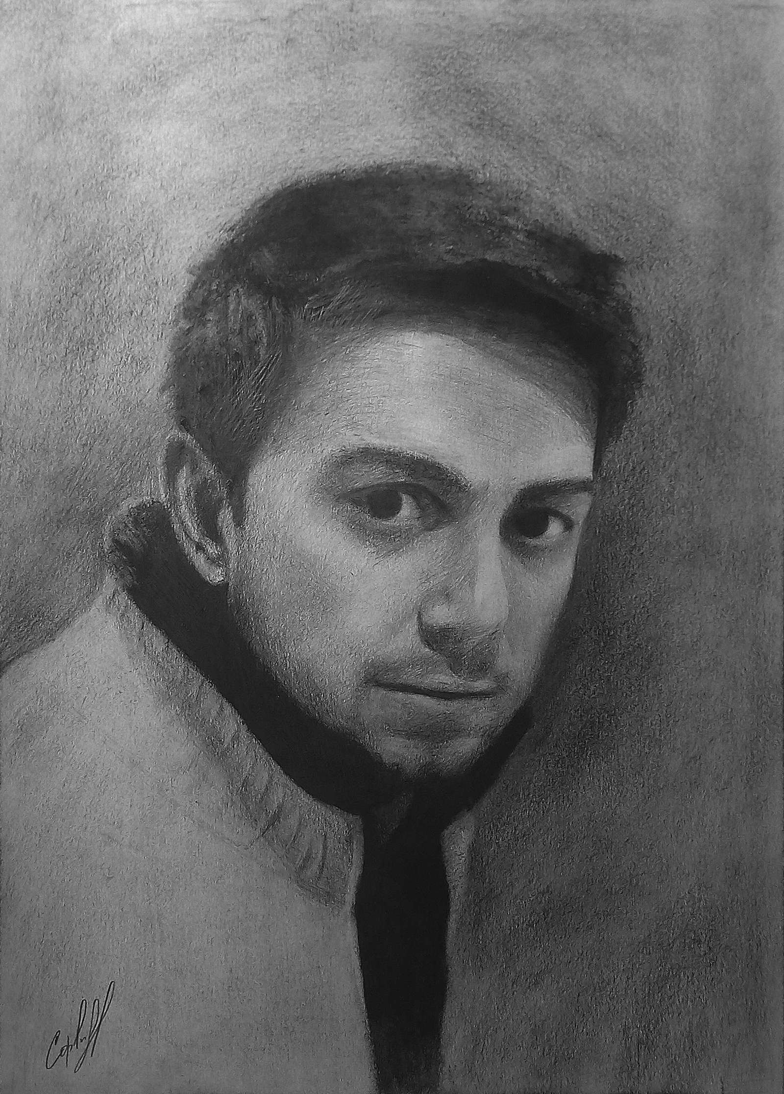 And my Friday mine) - My, Portrait, Artist, Dry brush, Pencil