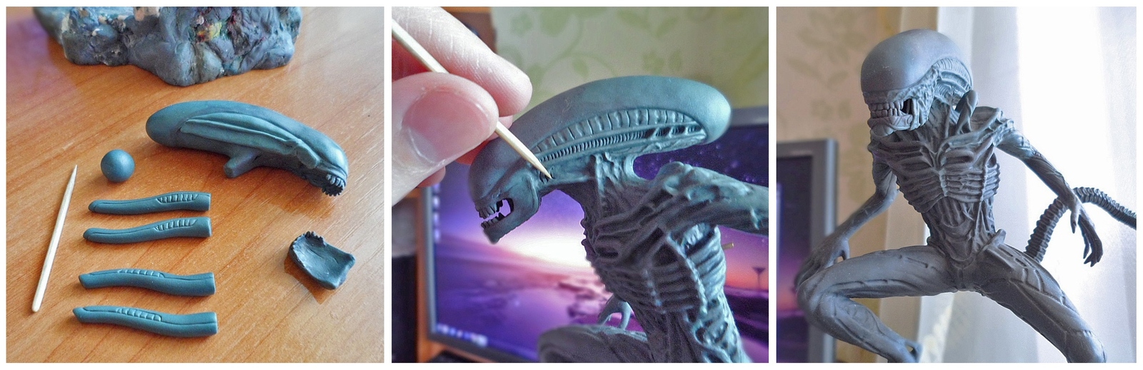 Alien: Covenant – Protomorph - My, Alien: Covenant, Stranger, Longpost, Polymer clay, Figurines, With your own hands, Creation