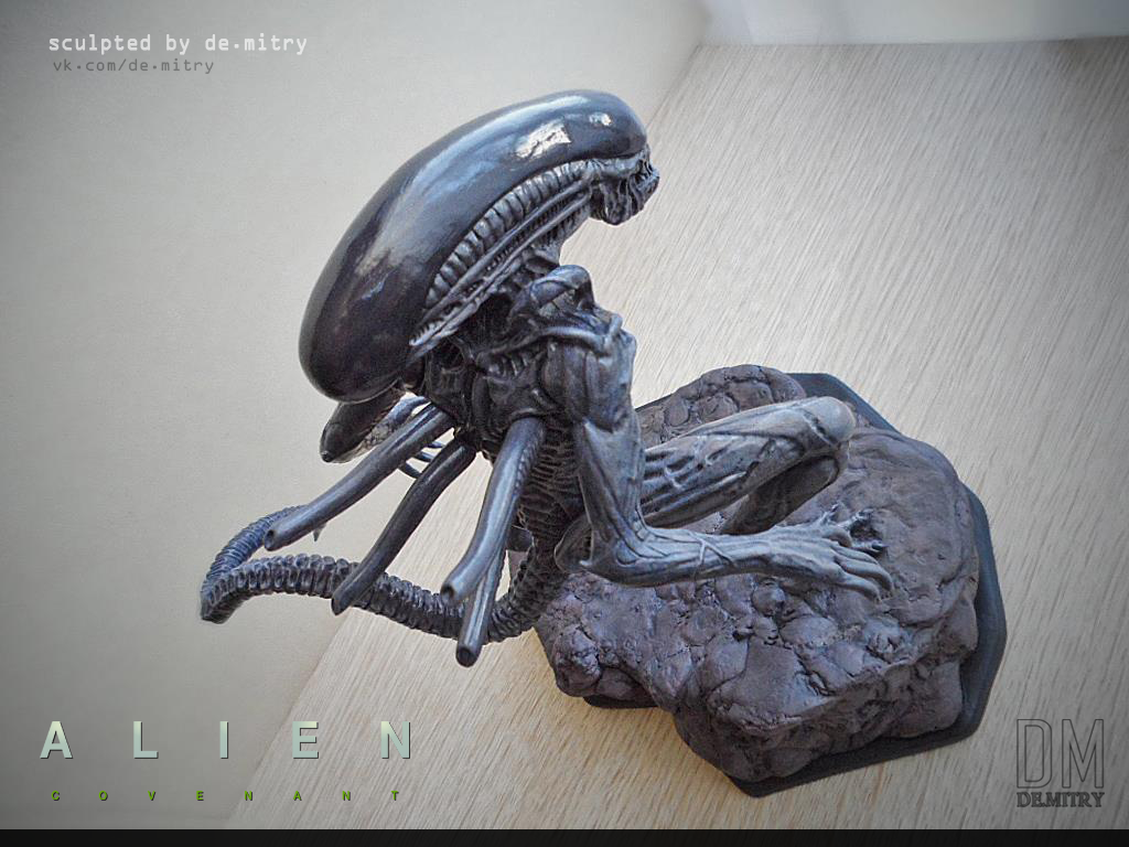 Alien: Covenant – Protomorph - My, Alien: Covenant, Stranger, Longpost, Polymer clay, Figurines, With your own hands, Creation