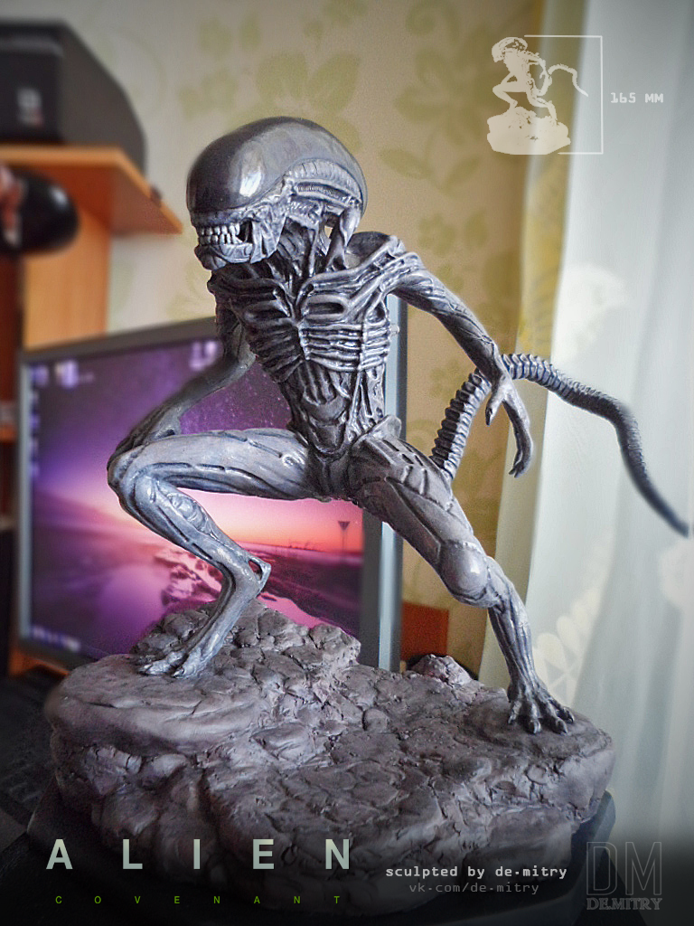 Alien: Covenant – Protomorph - My, Alien: Covenant, Stranger, Longpost, Polymer clay, Figurines, With your own hands, Creation