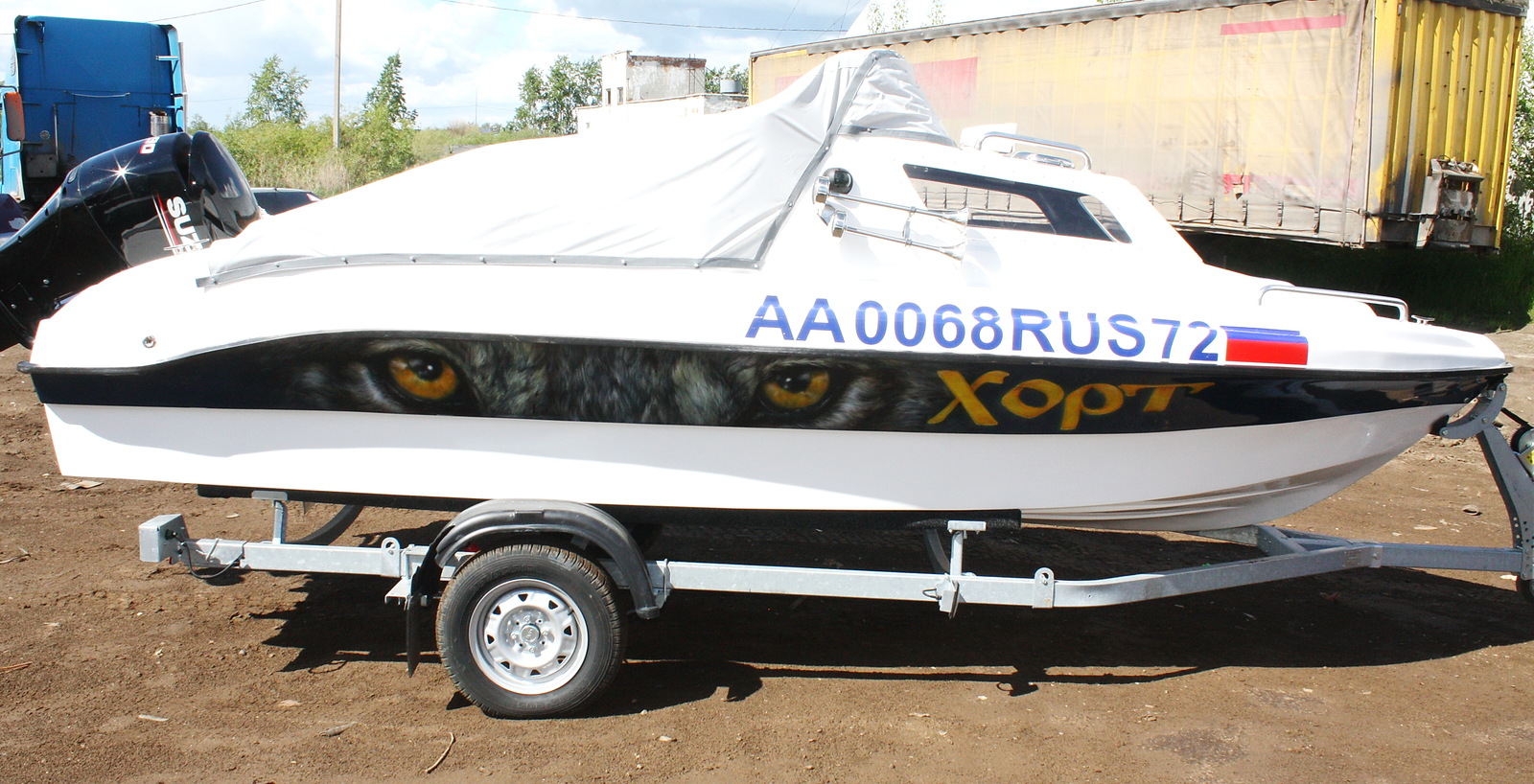 Airbrushing on a boat. - My, Airbrushing, Tyumen, , Tyumenaero, Tyumenaero, Longpost