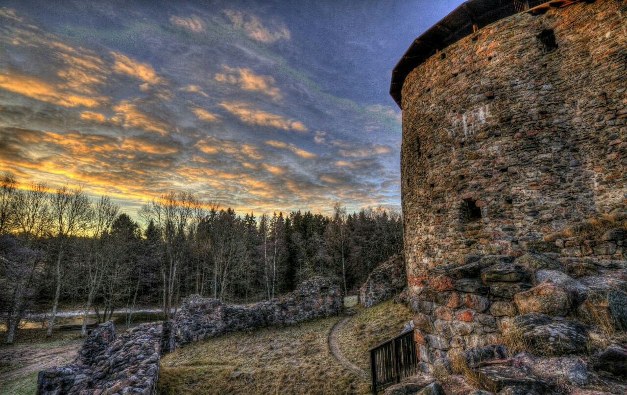 Medieval castle - My, HDR, Fantasy, Lock, Finland, The photo, Historical reconstruction, Story